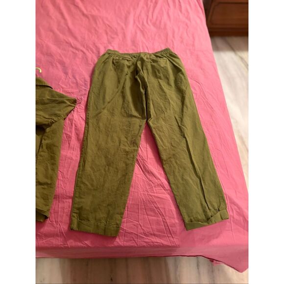 Benetton Olive Green Safari Suit Set, size Petite Medium - Picture 6 of 10